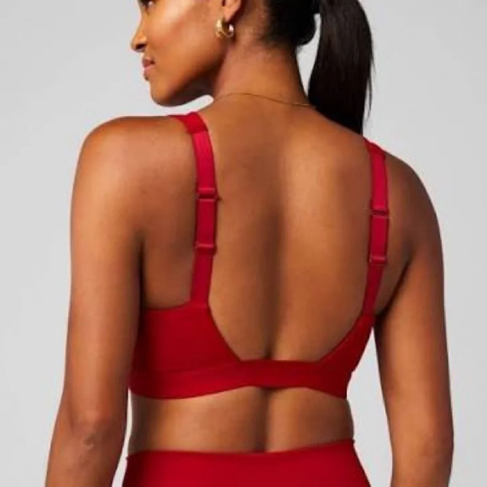 Fabletics All Day Every Day Sports Bra Haute Red No Tag Medium - Picture 2 of 6